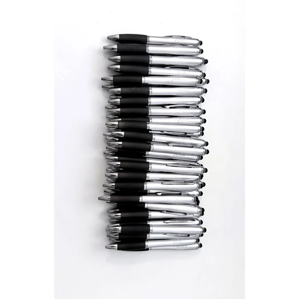 Bulk Lot of 75 Pens - Retractable Ballpoint Pens with Stylus office Supplies